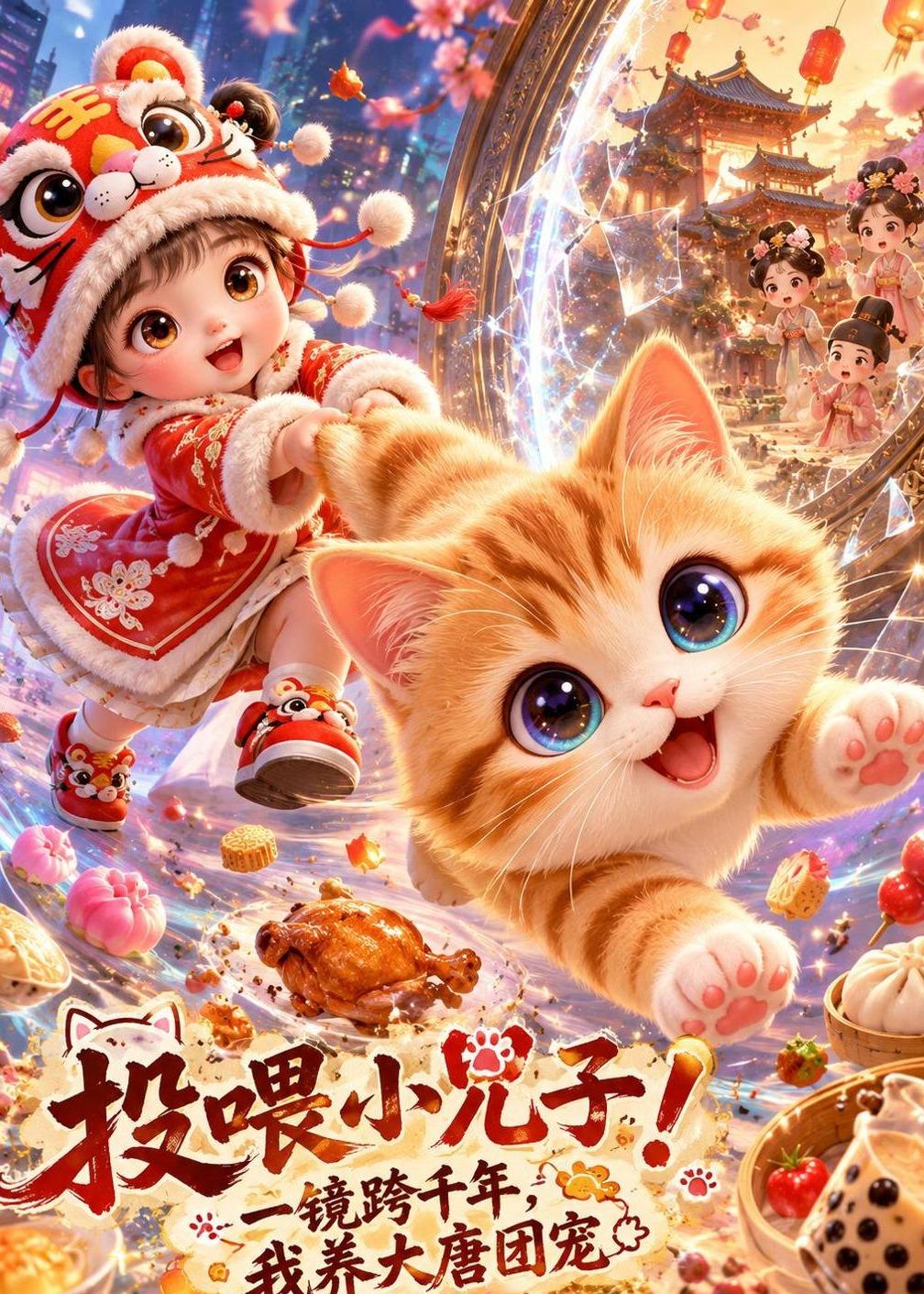 投喂小兕子！一镜跨千年，我养大唐团宠    Ai漫剧